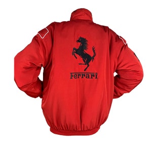Ferrari Racing Jacket Red and White NASCAR Jacket Vintage - Etsy
