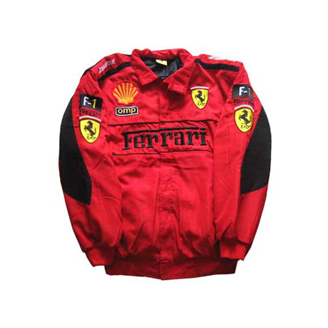 Ferrari Racing F1 Jacket Red With Black Trim NASCAR Jacket - Etsy