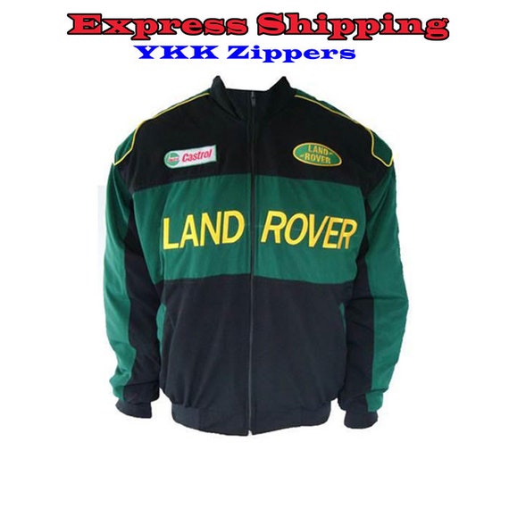 Land Rover Racing Jacket Green and Black NASCAR Jacket Vintage