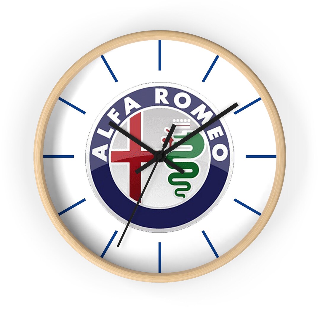 Alfa Romeo Wall Clock Logo Wall Clock Custom Wall Clock Etsy