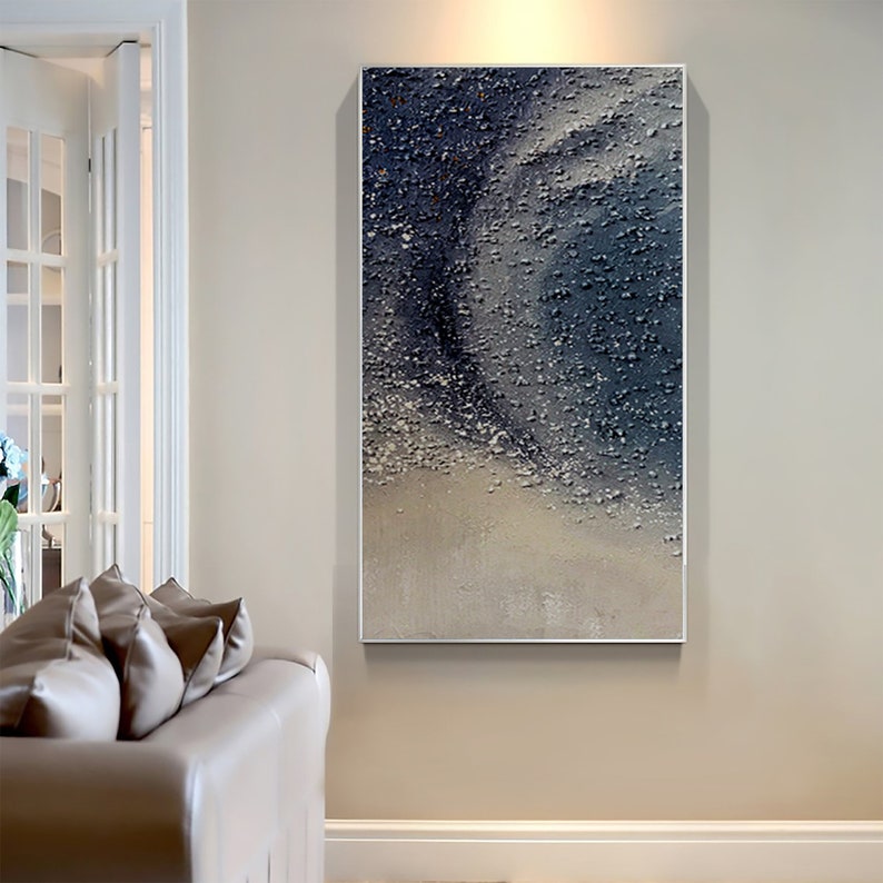 Original Starry Sky Oil Painting on Canvas,starry Night 3D Textured ...