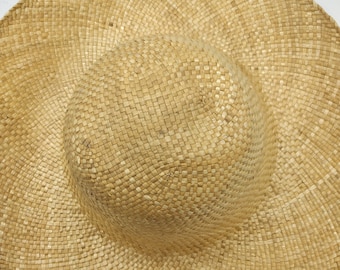 Straw capelin, natural hat, beach hat, for milliners, hatters, medieval costume,