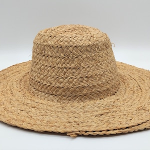 Thick braid straw capeline, milliners, hat makers, summer hat,