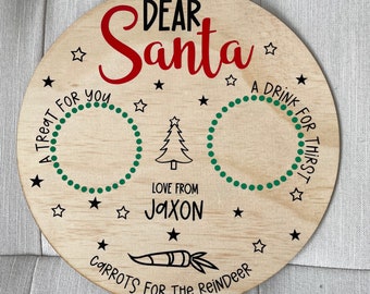 Personalised Tray for Santa | Cookies for Santa | Treats for Santa Tray | Dear Santa Tray | Christmas Eve Tray | Santa Gift | Christmas