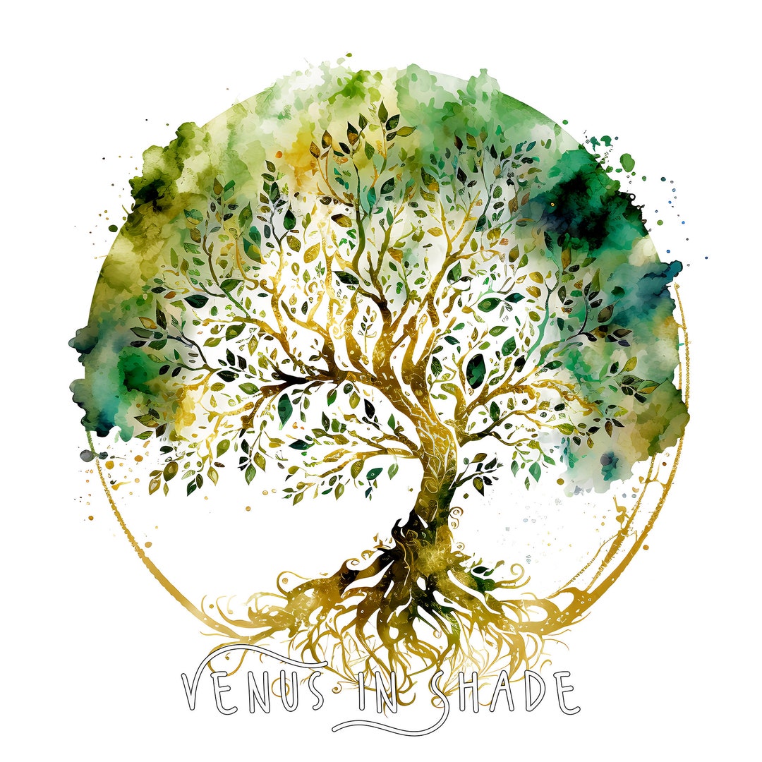 Watercolor Tree of Life Tree Earth and Nature Lovers Organic Gift Decor