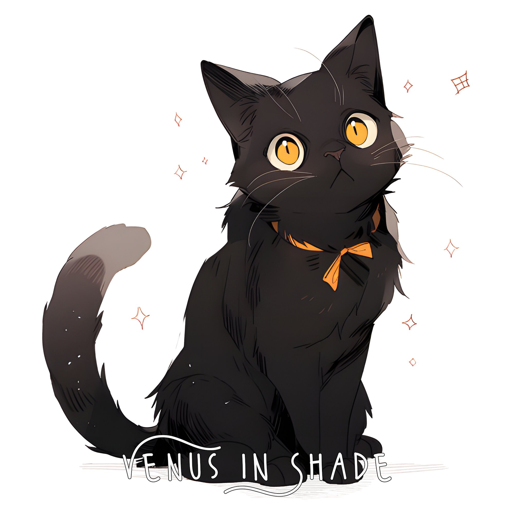 Cute Anime Black Cat