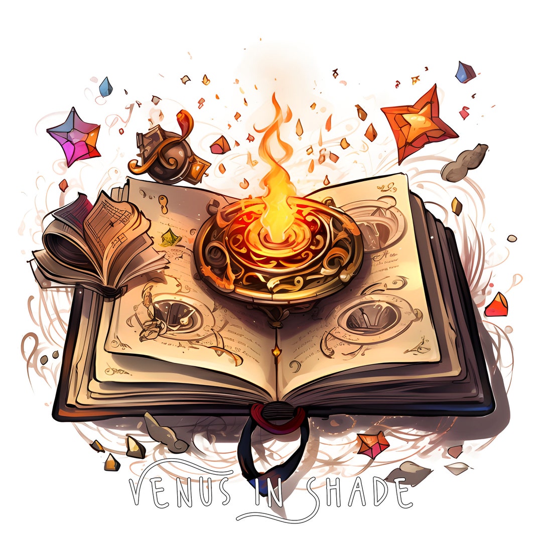 Magic Spell Book Fantasy Spellbook DND MTG Card Dungeon Etsy