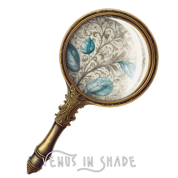 Small Magnifying Glass, with Handle, Filigree