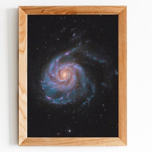 The Pinwheel Galaxy Space Poster, Original Astronomie Fotografie Giclée Druck, Ungerahmt