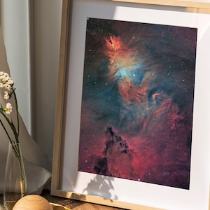 Weihnachtsbaum Cluster Fotografie Poster, Original Astronomie Giclée Druck, Ungerahmt