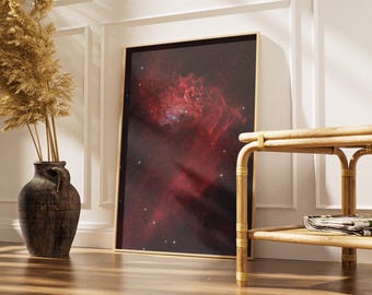 燃える星雲宇宙ポスター、オリジナル天文学写真ジクレープリント、フレームなし