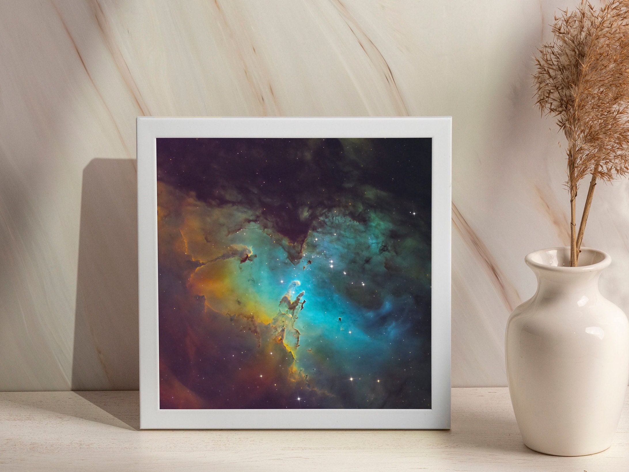 Pillars of Creation Poster Original Deep Space Print Etsy