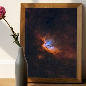 Original Weltraum Poster, Zauberernebel Druck, Astronomie Fotografie, Wandkunst, Giclée Druck, Ungerahmt