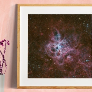 Original Astronomie Poster, Tarantelnebel Astronomie Fotografie, Wandkunst Giclée Druck, Ungerahmt
