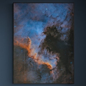 Original Weltraum Poster, Astronomie Fotografie Giclée Druck, Die Cygnus Mauer, Ungerahmt