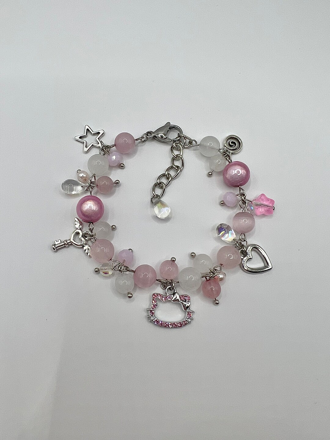 Hello Kitty Charm Bracelet/ Sanrio Bracelet/ Pink Bracelet Etsy