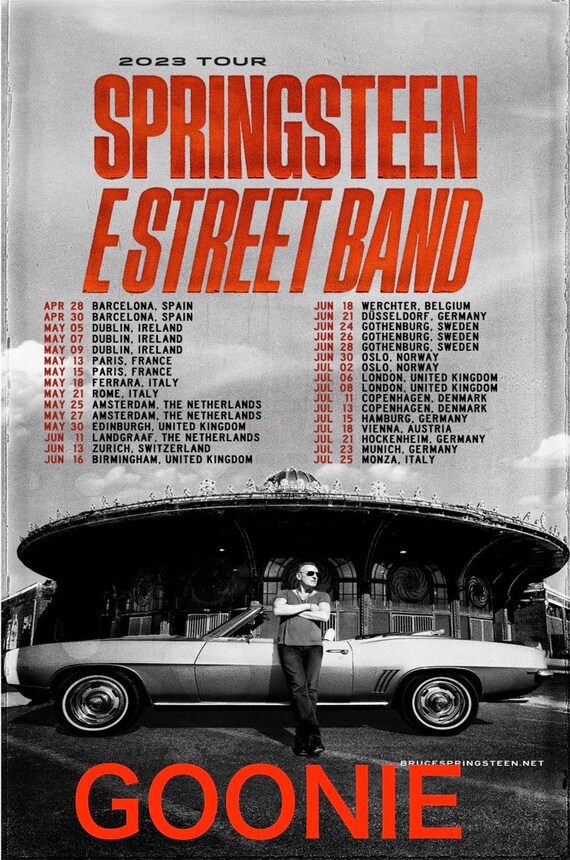 Bruce Springsteen European Tour 2023 Personalised Etsy UK