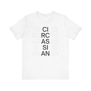 Vertical Circassian Unisex Jersey Short Sleeve Tee Circassia Caucasus Mountains simple graphic cultural minority awareness