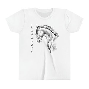Kabardin Horse Youth Short Sleeve Tee North Caucasus Circassian Kabardian Adiga Adigha Adygha Adyghe Adygea cherkes cherkez