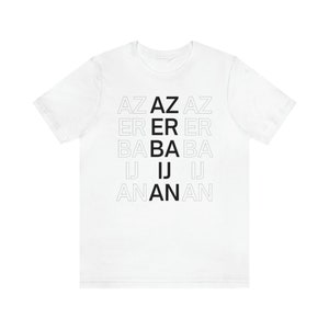 Vertical Azerbaijan Unisex Jersey Short Sleeve Tee
