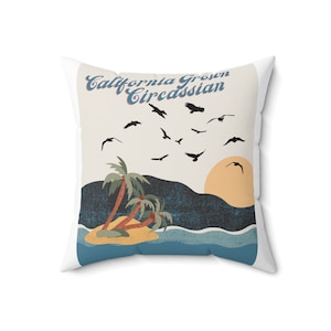 California Grown Circassian Adigha Adyghe Flag Spun Polyester Square Pillow