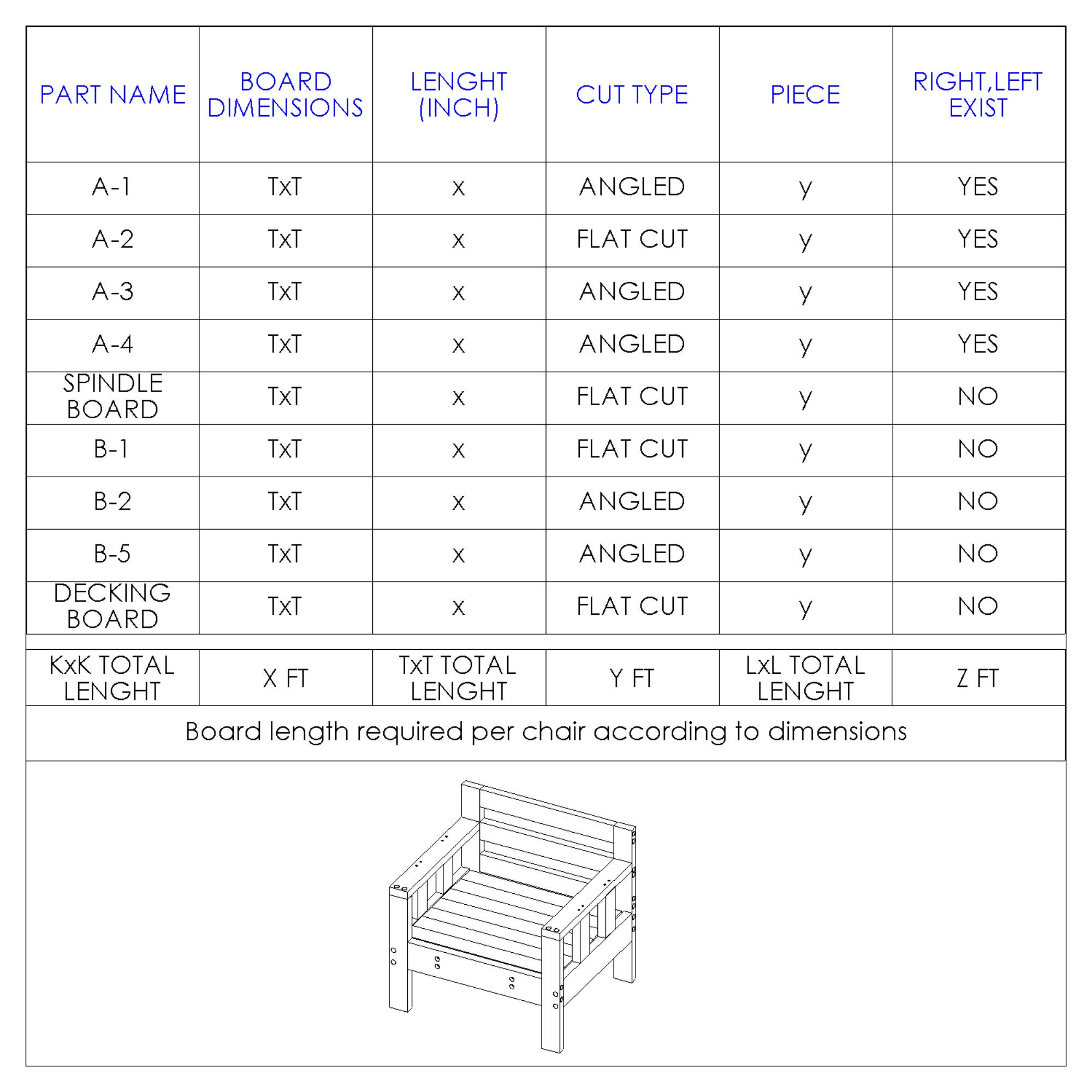 DIY Patio Chair Plan, Patio Sofa Plan, Outdoor Sofa Plan, Large Coffee ...