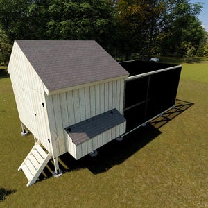 DIY Chicken Coop & Run Blueprint: 40 Chickens, 3D PDF Plan (10x10 ft)