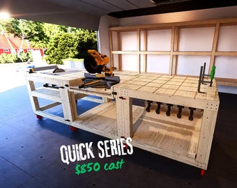 DIY Table saw, Miter Saw, Woodworking Bench plans; 3D PDF Included