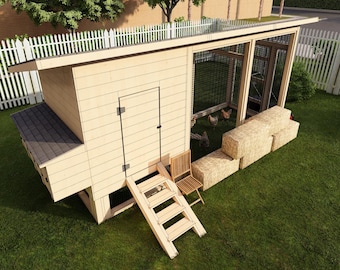 Chicken coop plan with chicken run