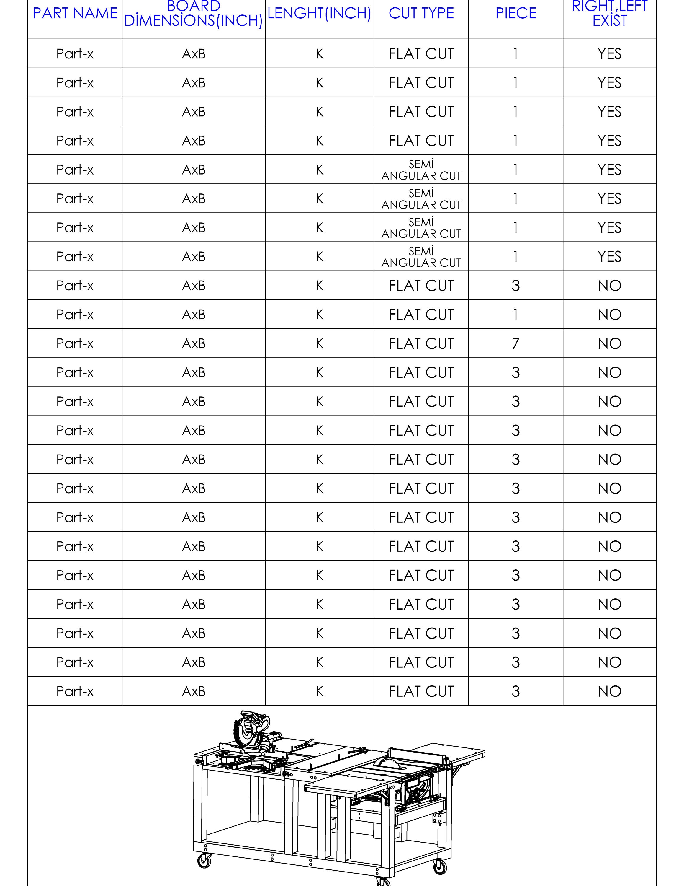 Workbench Plan With Metric Dimensions - Etsy