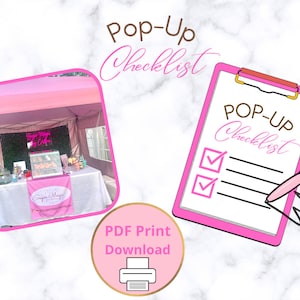 Lista de verificación para eventos emergentes para pequeñas empresas de panadería, lista de verificación para eventos de proveedores para fabricantes de golosinas, lista de verificación para eventos de tiendas emergentes