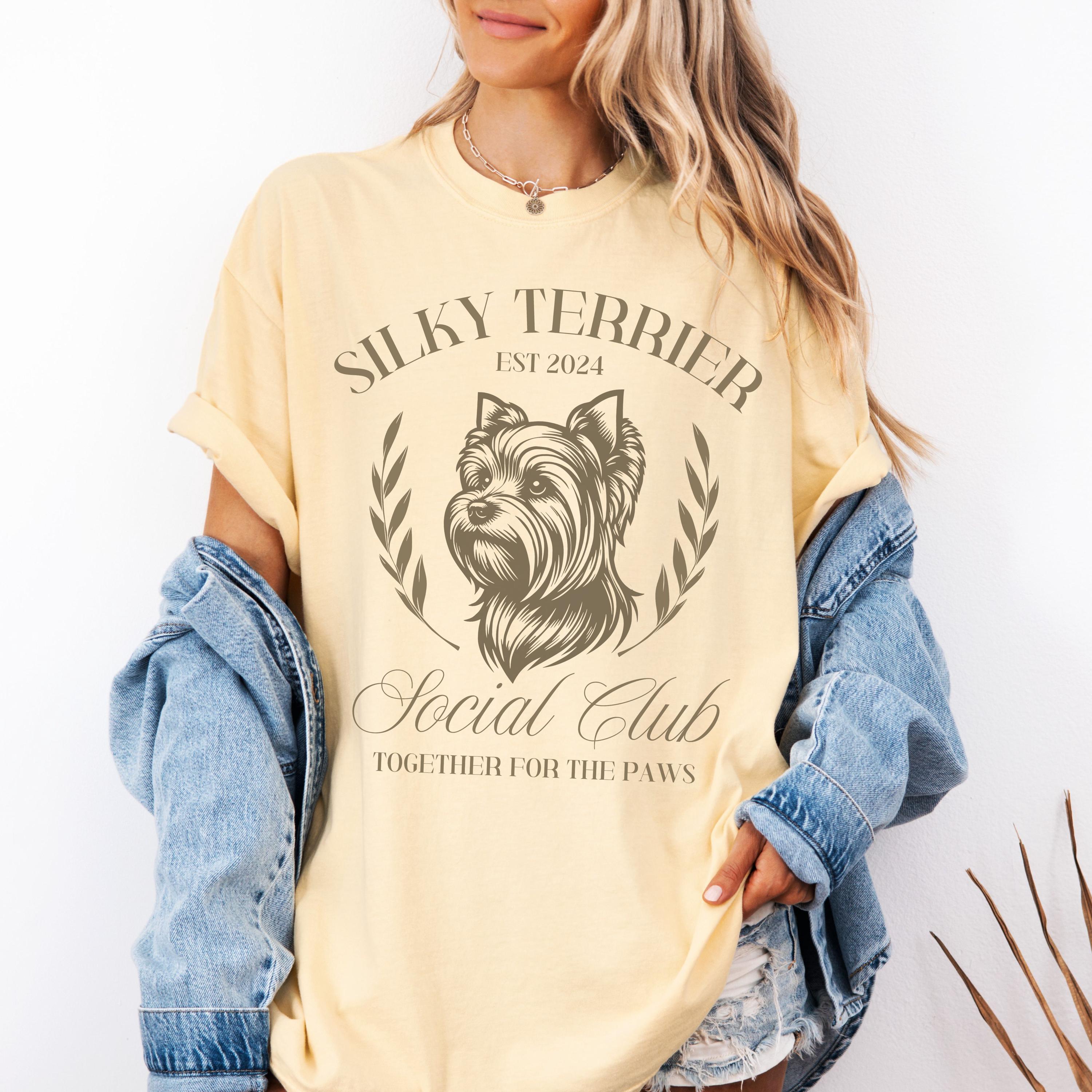 Custom Silky Terrier T-shirt, Comfort Colors 1717 Tee, Social Club