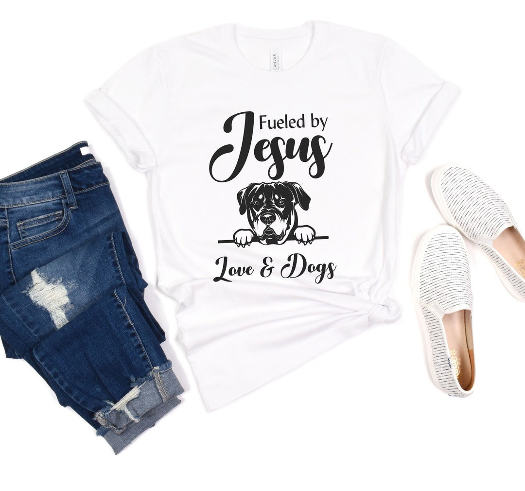 Jesus Rottweiler Dog Tshirt Gift for Dog Lover Religious T-shirt Gift ...