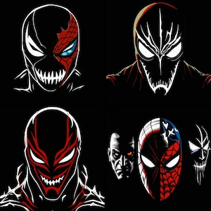 Spiderman Venom Superhero Digital Download, 6 SVG PNG images, Digital Download