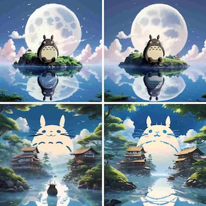 Studio Ghibli Inspired Clipart 19 Digital Papers, Vibrant Japanese Anime Character Art, for Journaling, Scrapbooking, Digital Download