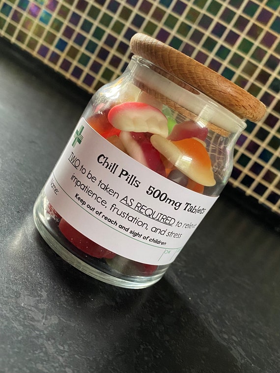 Chill pill prescription label