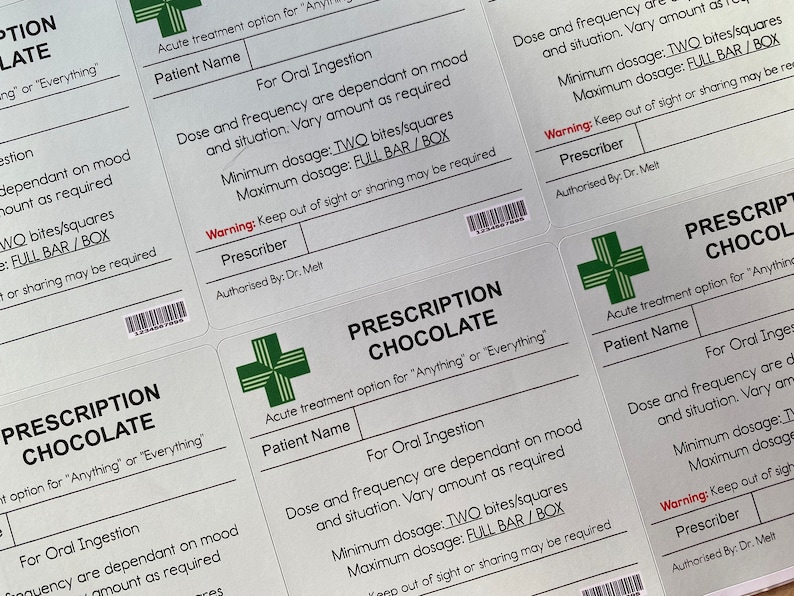 Prescription Chocolate Label PRINTABLE Prescription Label For All prescription-chocolate-label-printable-prescription-label-for-all