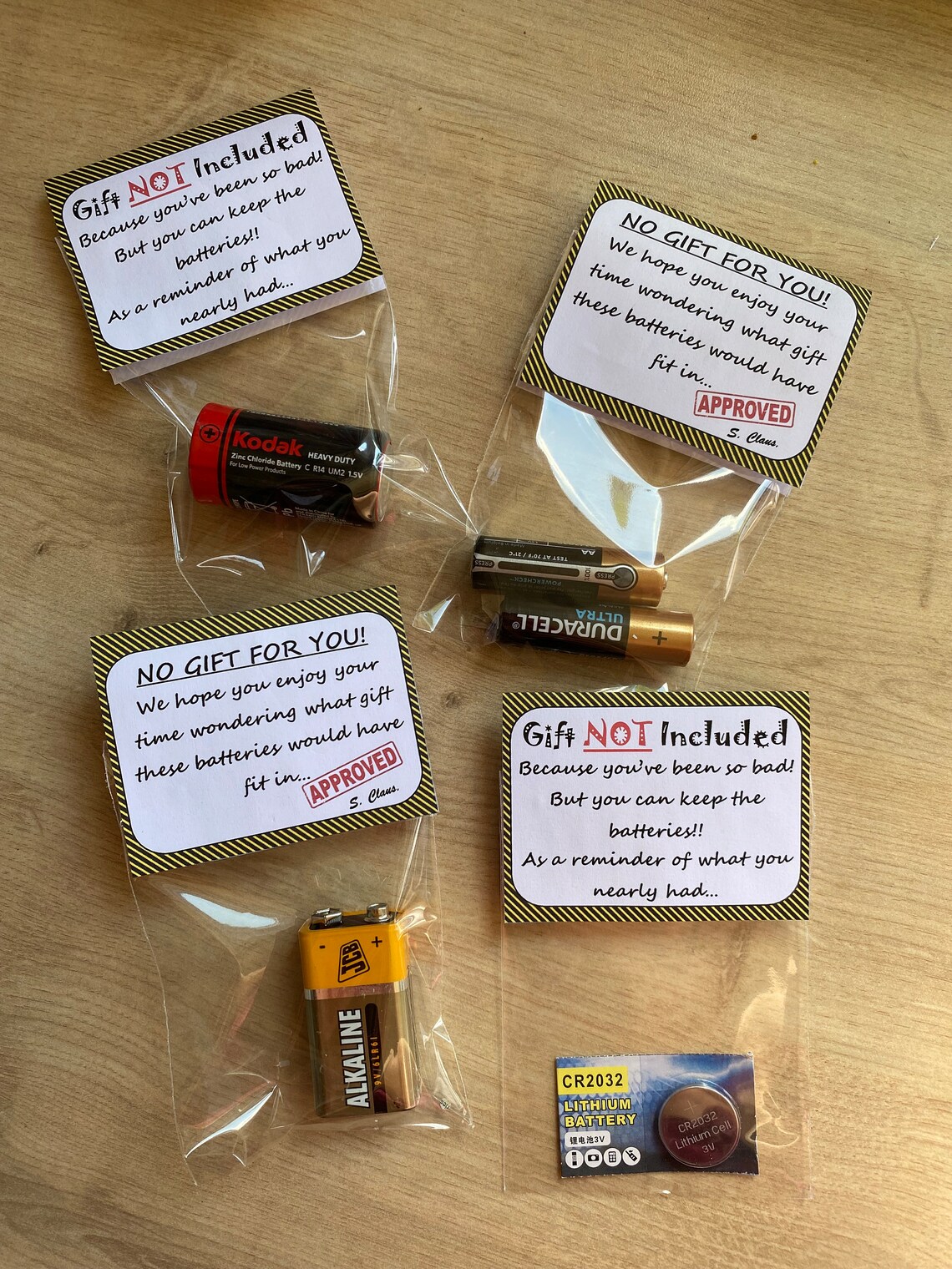 PRINTABLE Gift NOT Included Bag Topper. Novelty Secret Santa Gift