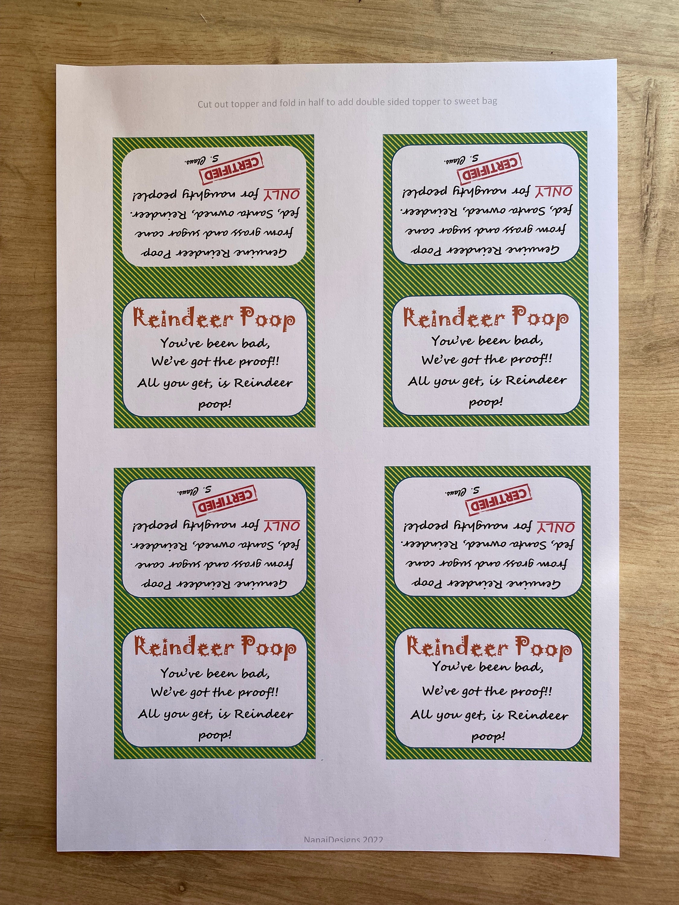 PRINTABLE ReindeerAND SnowmanSweet Topper 7 6cm Etsy