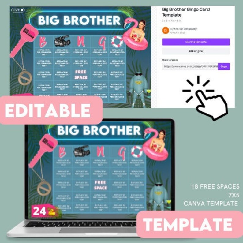 Big Brother Bingo Card - Etsy