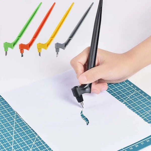 Cortador de papel giratorio 360 con cuchillas adicionales para artesanía y bricolaje