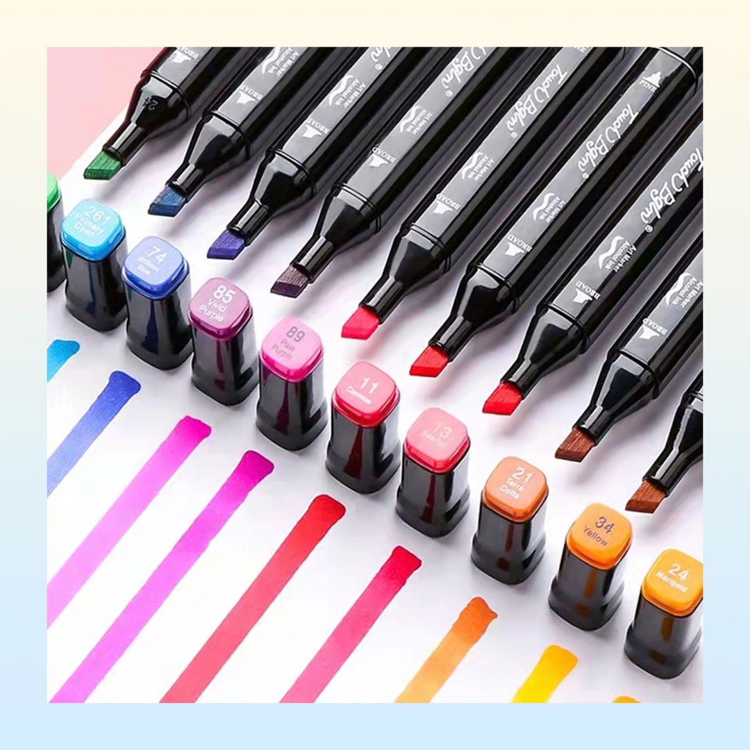 Dual Tip Oil-alcohol Based Art Markers - Assorted Colours (12pcs |18pcs ...