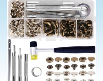 Kit di chiusura a scatto in pelle per artigianato e progetto in pelle fai-da-te