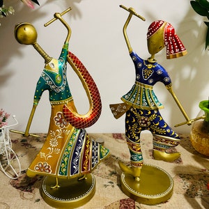 Handmade Wrought Iron Dancing Couple | Indian Home Decor Showpiece