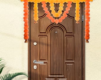 Artificial Marigold Flower Toran | Indian Festive Door Garland