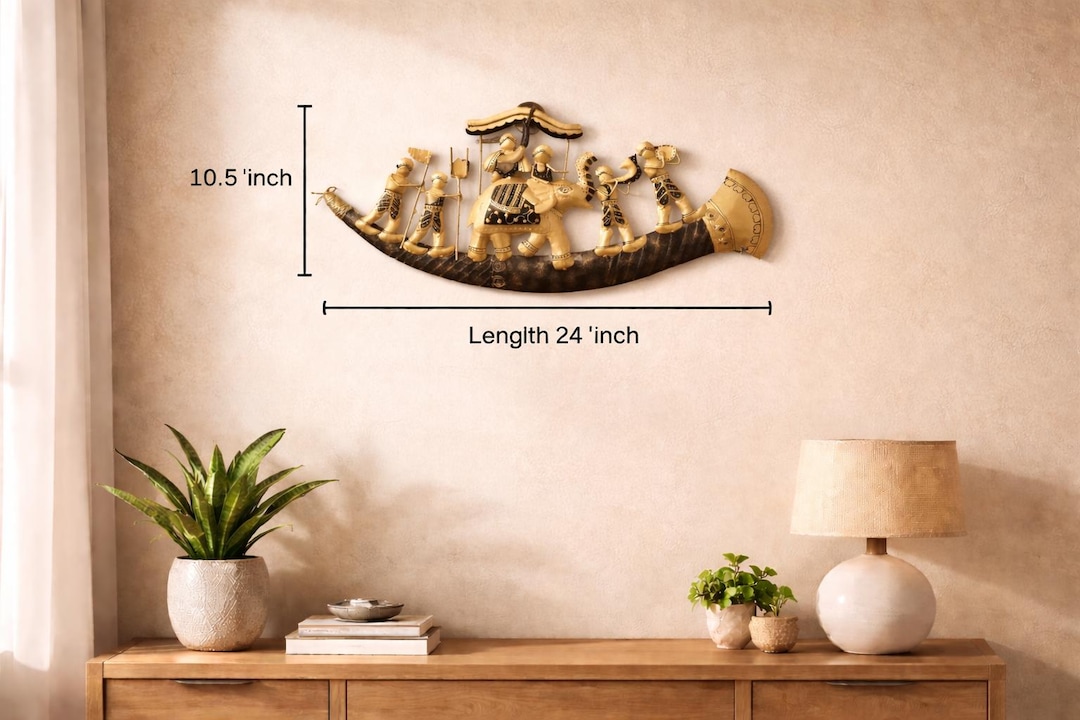 Indian Metal Wall Decor Elephant Art | Handmade Rajasthani Wall Hanging ...