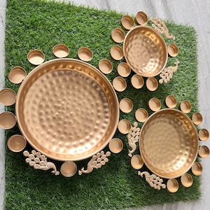 Antiquus India brings Round Diya Urli Decorative bowls for center table, living room, office, home, pooja room pack of 3