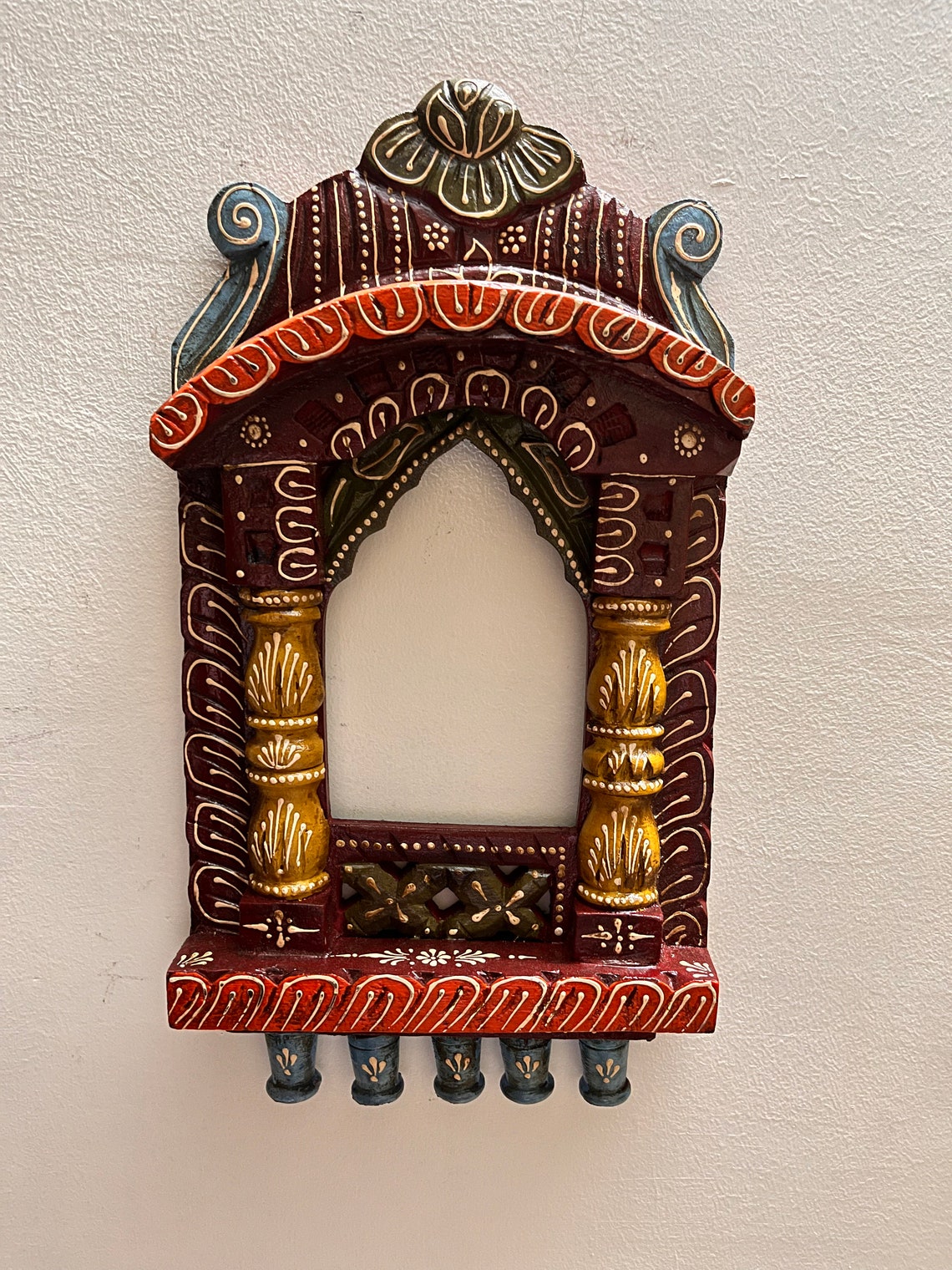 Traditional Wooden Rajasthani Jharokha Hand-carved Wooden Jharokha Wall ...