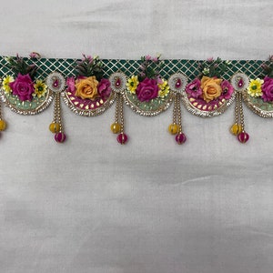 Indian Door /Wall Hanging Toran/ Home Decor Bandhanwar For Pooja Puja /Diwali / Festival Temple Decor/ Haldi Mehendi Decor Wedding Christmas