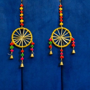 Multicolor Indian Dream catchers Indian Wedding Decoration, Mehndi Decor, Party Backdrop, Gota Hangings